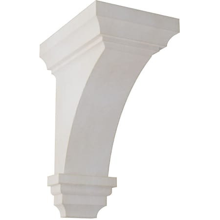 Ekena Millwork 4"W x 4 3/4"D x 8"H Small Jefferson Wood Vintage Decor Corbel, Chalk Dust White CORWD04X04X08JEWH